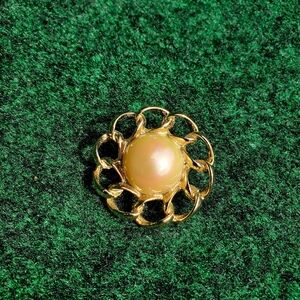 VTG Marvello Faux Pearl Gold Tone Brooch “Gorgeous!” 1.50in